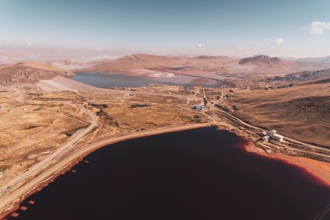 vista del lago di quilococha, cerro de pasco